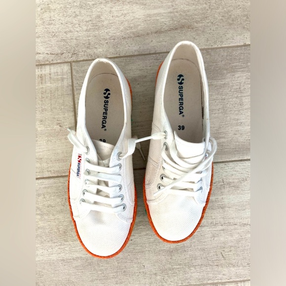 Superga 2790 White and Rainbow Platform Sneakers Women's 8 US or 39EU - Picture 4 of 8